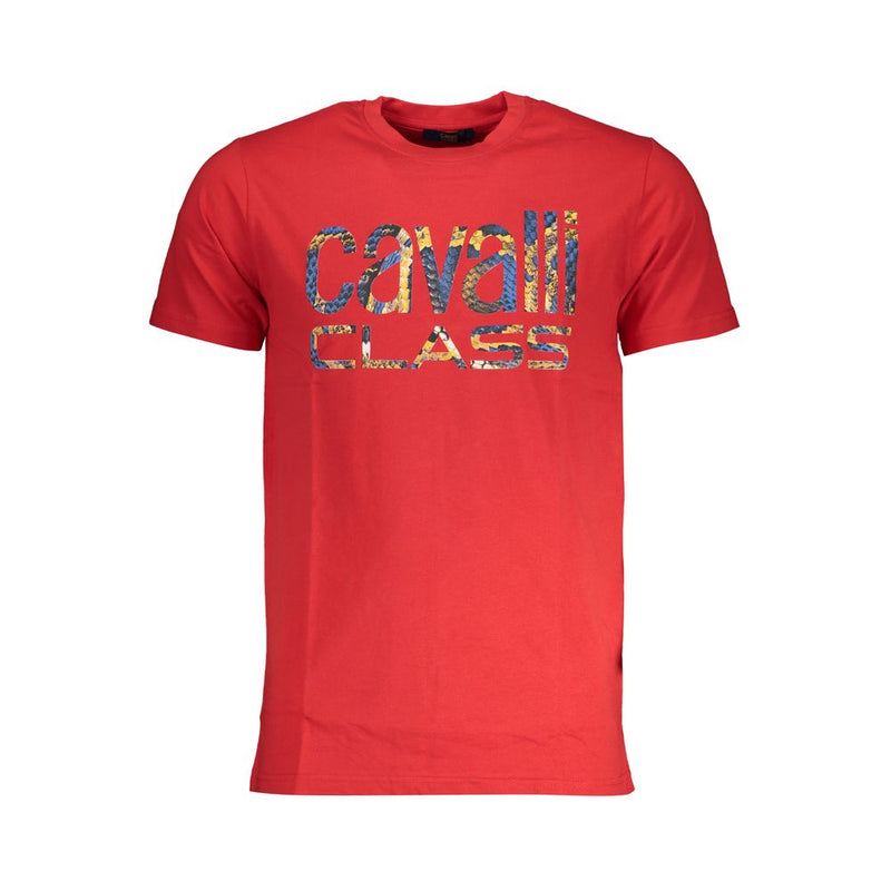 T-shirt en coton rouge Cavalli Class