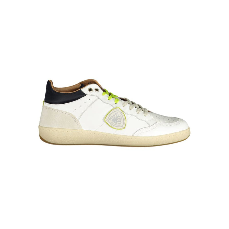 Blauer White Leather Men Sneaker - Urban Luxe Athletic Style