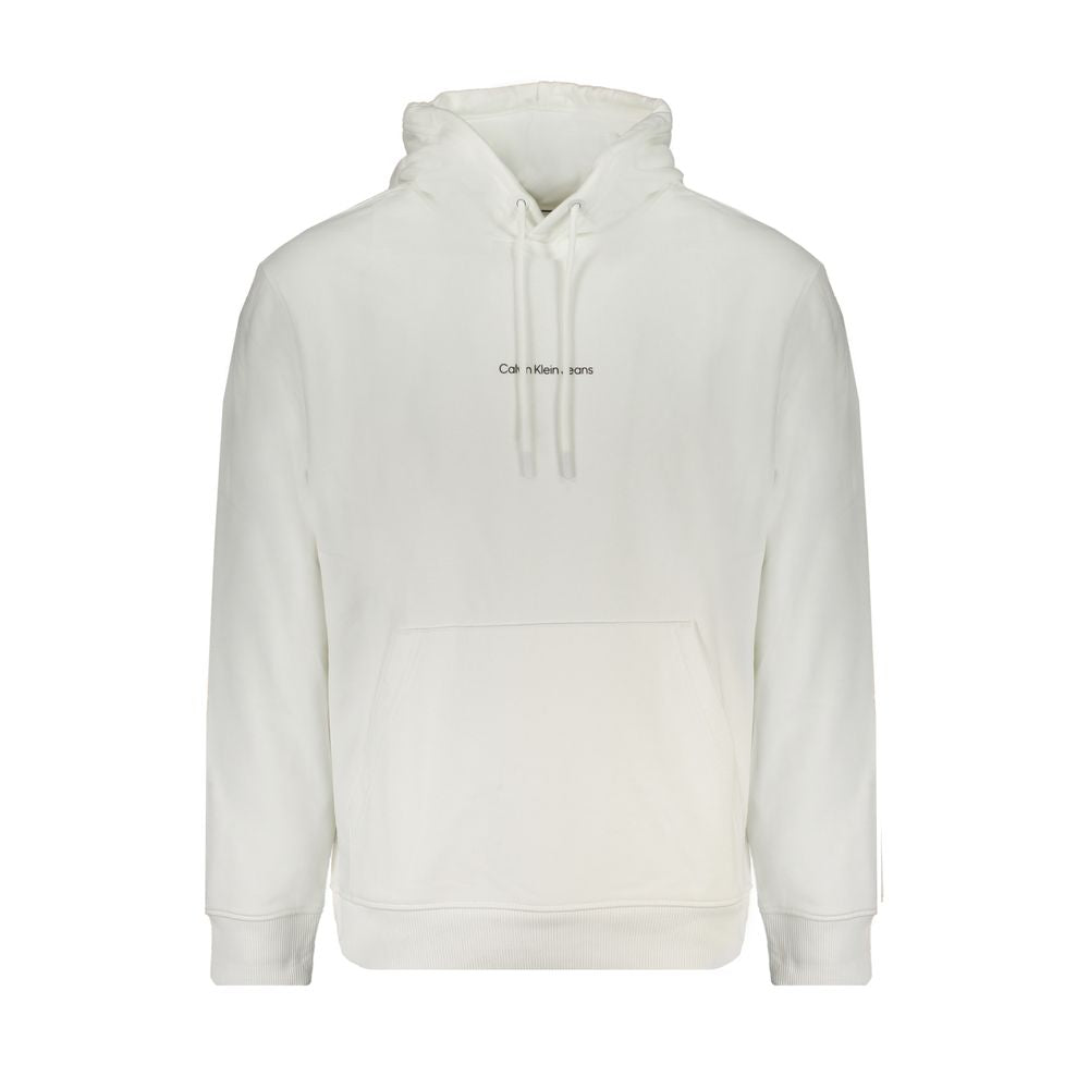 Pull homme en coton blanc Calvin Klein avec capuche