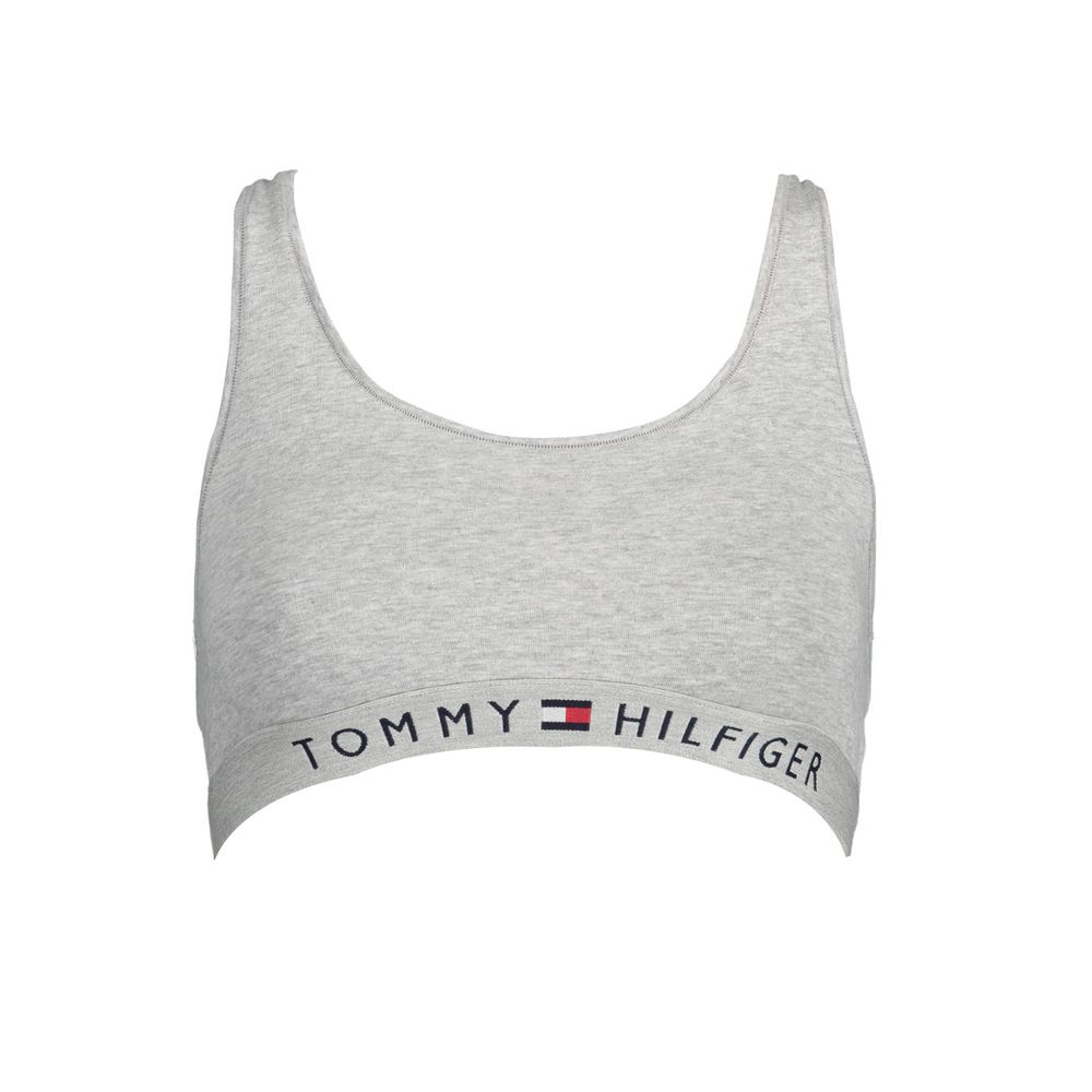 Tommy Hilfiger Gray Cotton Women Sports Bra - Stylish & Supportive