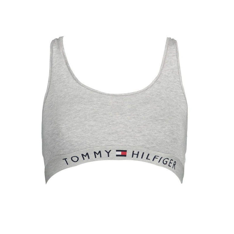 Tommy Hilfiger Gray Cotton Women Sports Bra - Stylish & Supportive