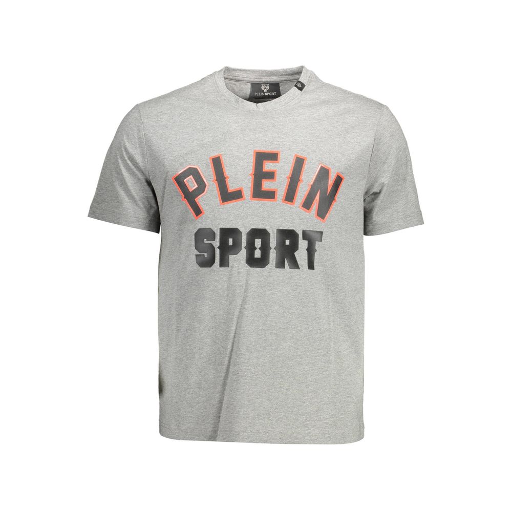 T-shirt homme en coton gris Plein Sport