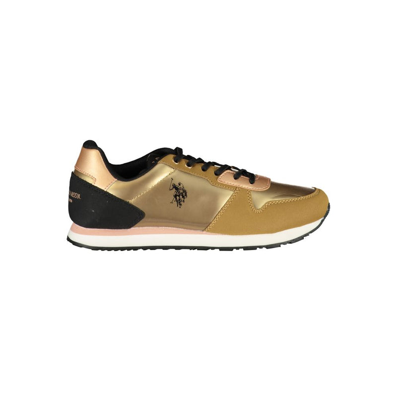 U.S. POLO ASSN. Gold Polyester Sneaker - All-Day Comfort and Style