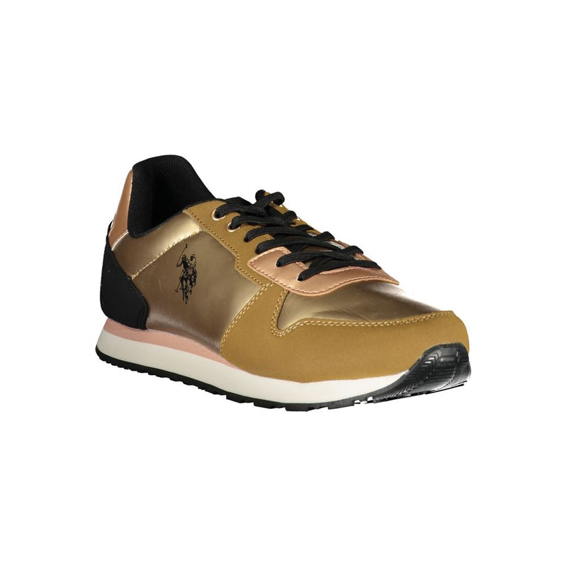 U.S. POLO ASSN. Gold Polyester Sneaker - All-Day Comfort and Style