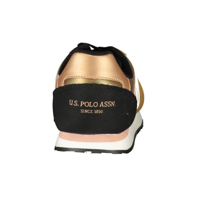 U.S. POLO ASSN. Gold Polyester Sneaker - All-Day Comfort and Style
