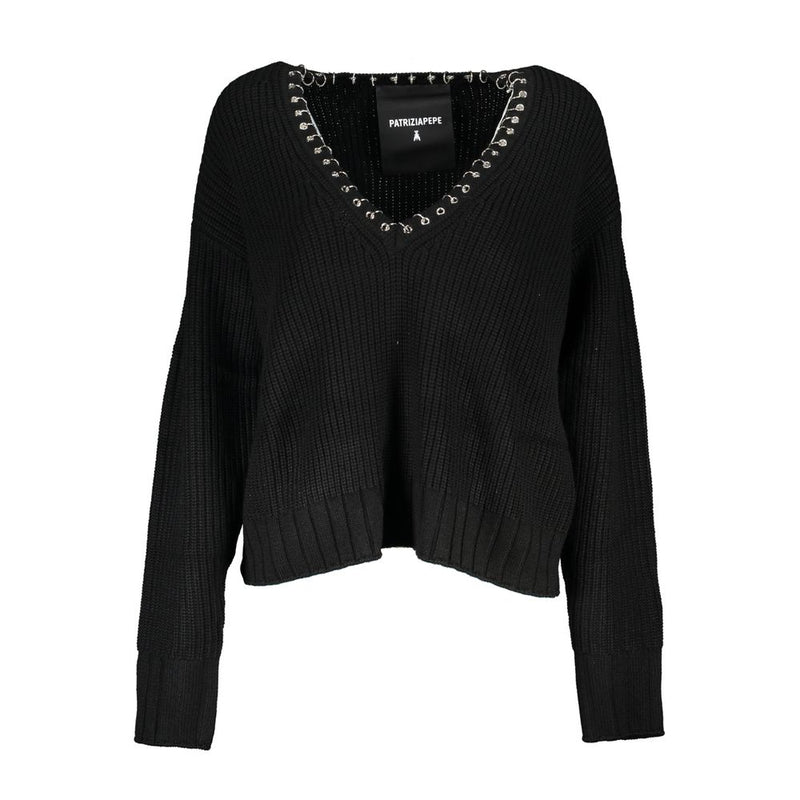 Patrizia Pepe Élégant Pull V-Neck à Manches Longues
