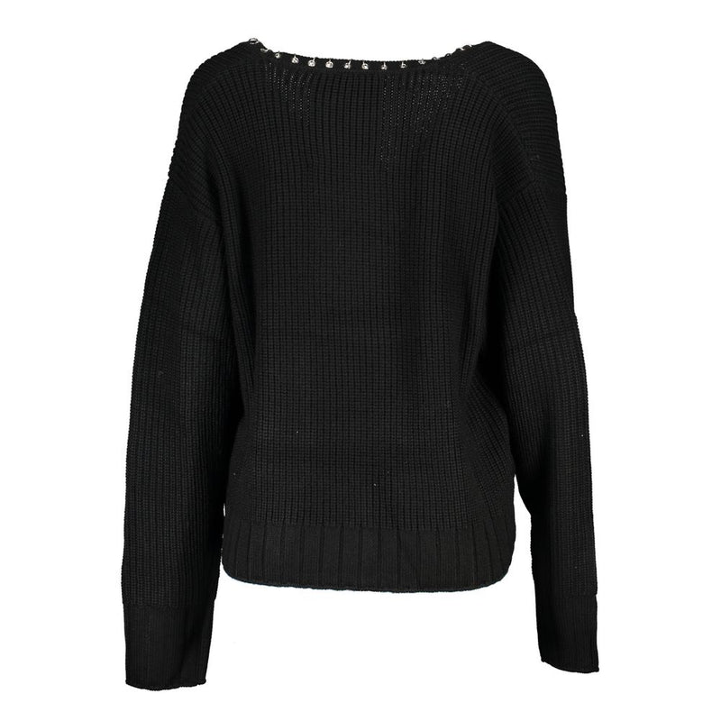 Patrizia Pepe Élégant Pull V-Neck à Manches Longues