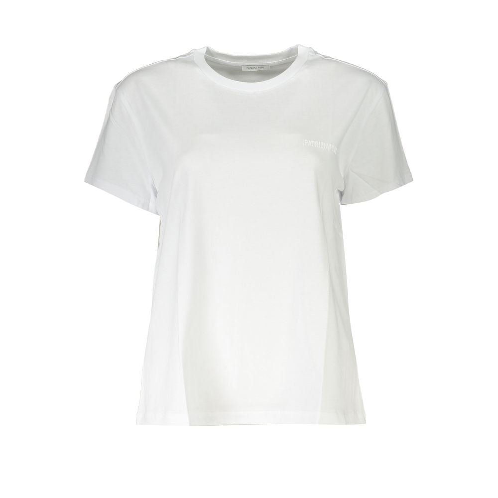 Patrizia Pepe T-Shirt Femme Blanc en Coton - Chic et Durable