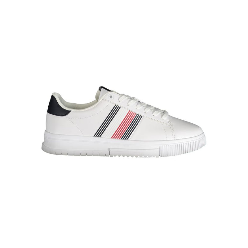 Tommy Hilfiger White Polyester Sneaker - Élégance et Confort