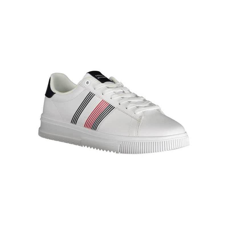 Tommy Hilfiger White Polyester Sneaker - Élégance et Confort