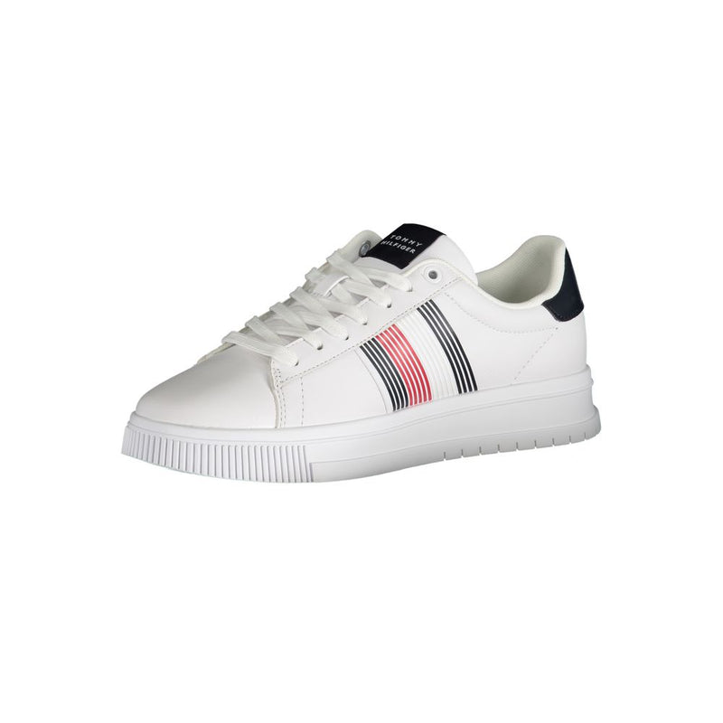 Tommy Hilfiger White Polyester Sneaker - Élégance et Confort