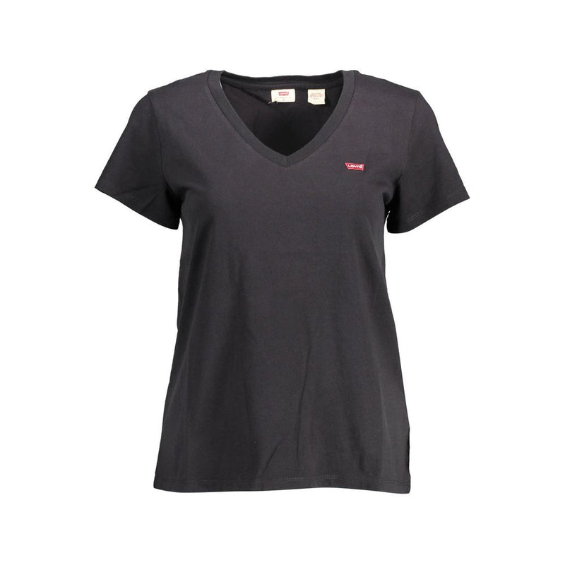 Levi's T-shirt Femme Noir en Coton - Élément Indispensable de Mode Durable