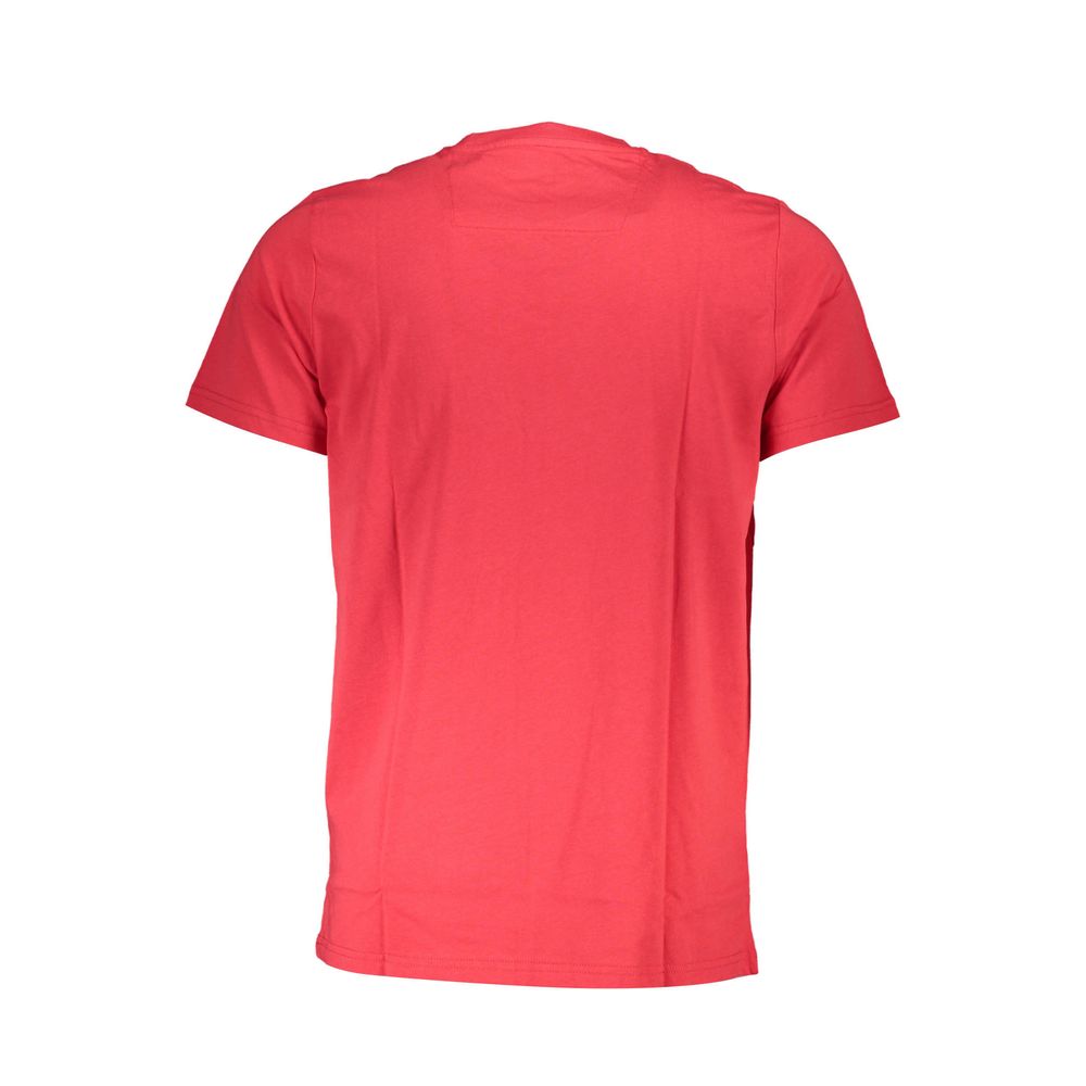 T-shirt homme en coton rouge Cavalli Class