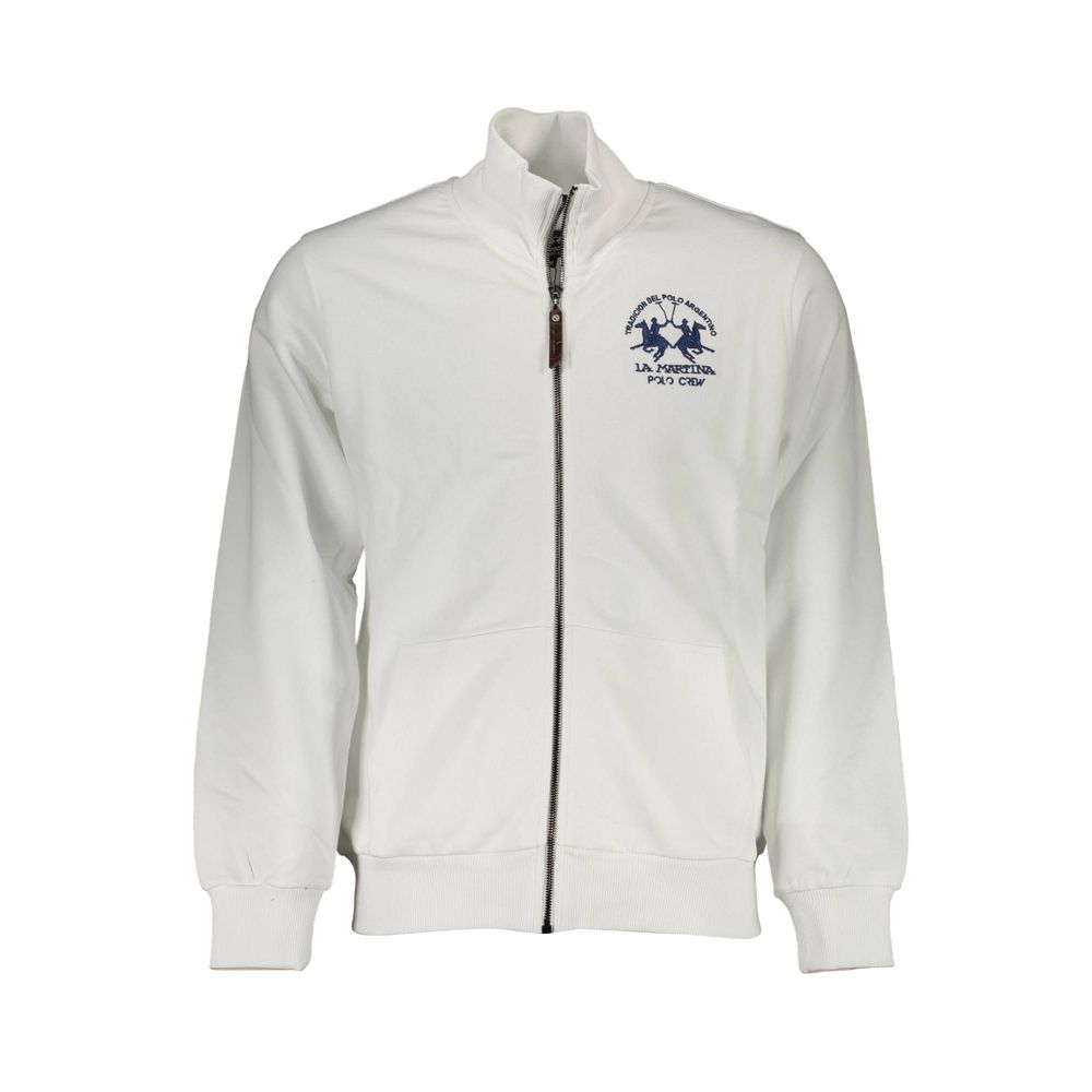 Pull en coton blanc La Martina pour homme
