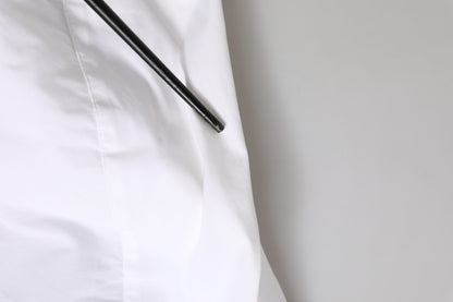 Dolce & Gabbana White GOLD Long Sleeve Dress Formal Shirt