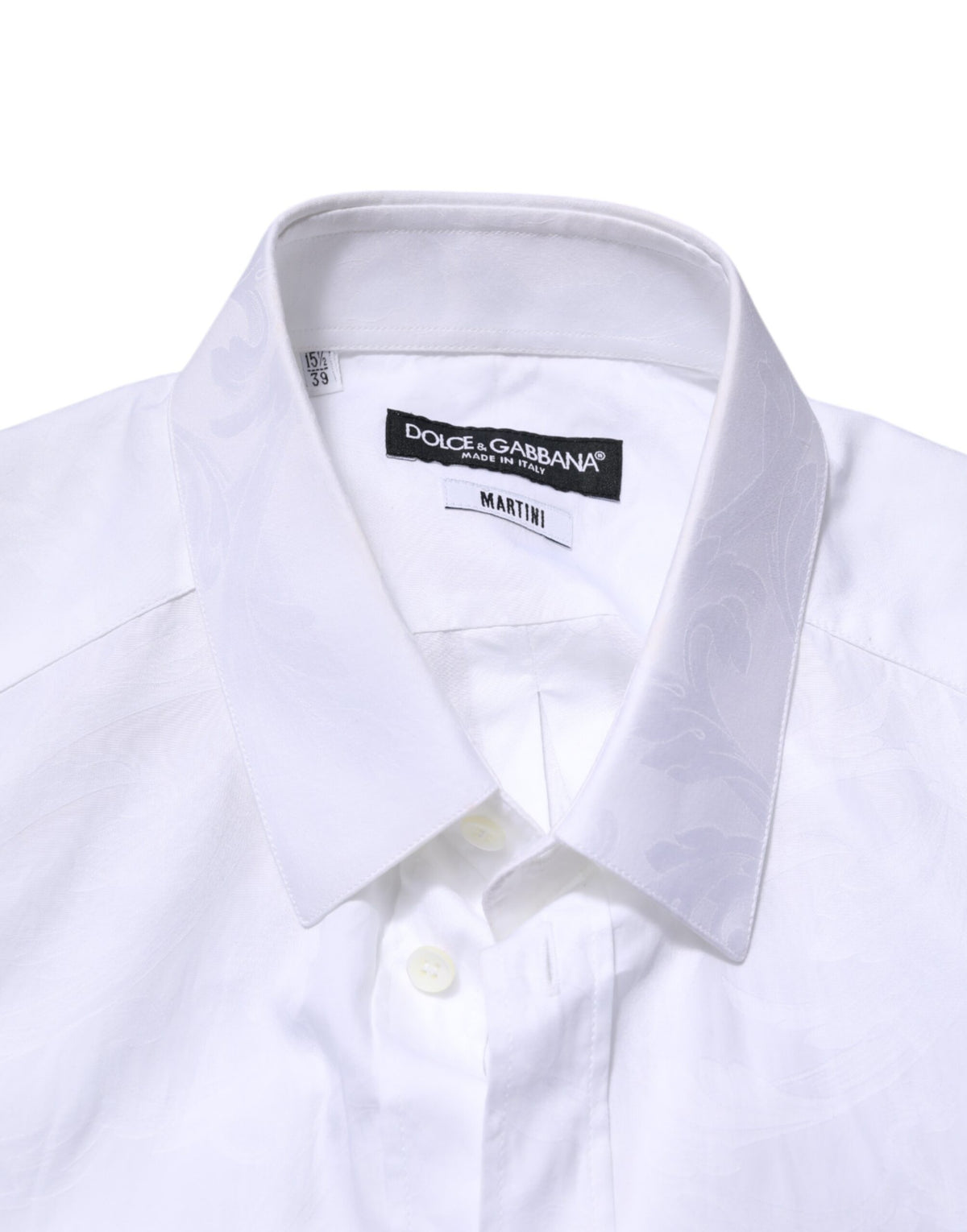Chemise habillée à manches longues en coton blanc MARTINI de Dolce &amp; Gabbana