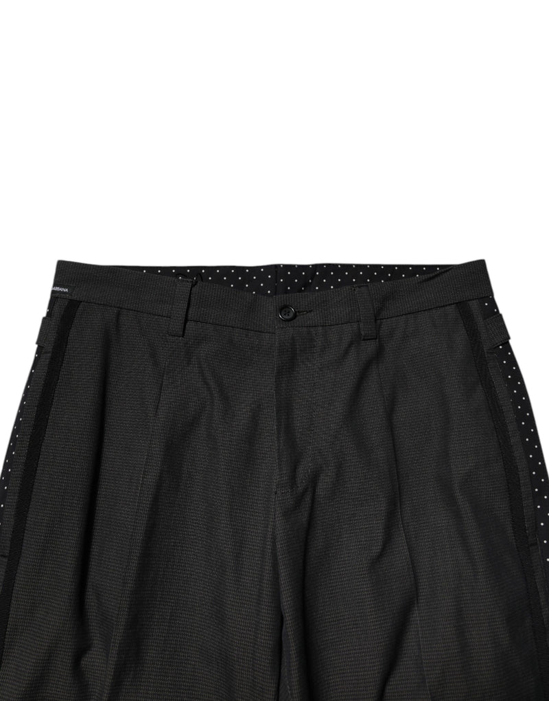 Formele broek van grijs katoen met patroon van Dolce &amp; Gabbana