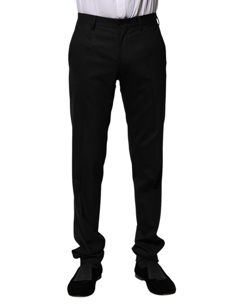 Pantalon tailleur noir en laine de Dolce &amp; Gabbana
