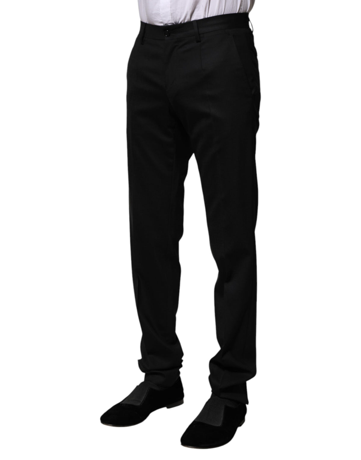 Pantalon tailleur noir en laine de Dolce &amp; Gabbana