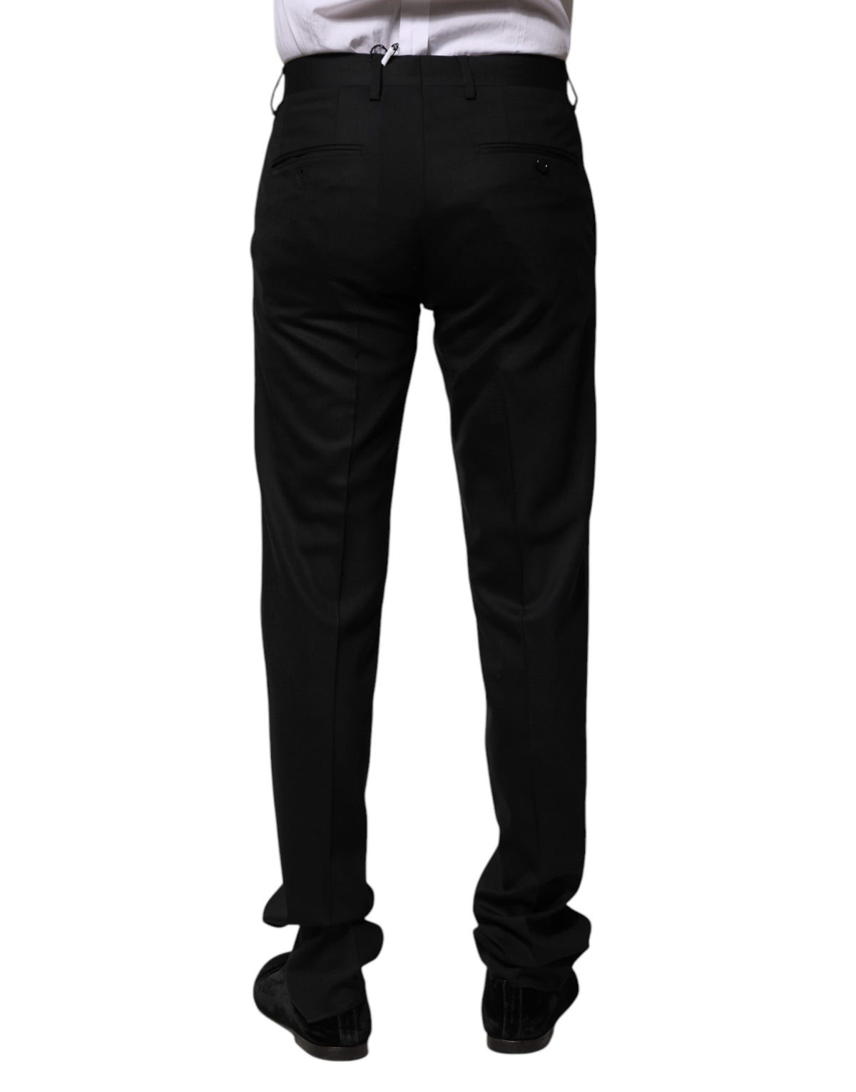 Pantalon tailleur noir en laine de Dolce &amp; Gabbana