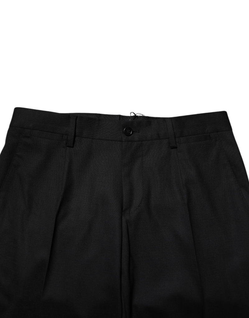 Pantalon tailleur noir en laine de Dolce &amp; Gabbana