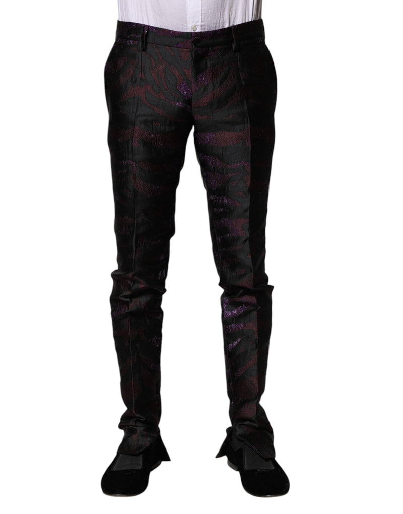 Pantalon à motifs en polyester multicolore de Dolce &amp; Gabbana