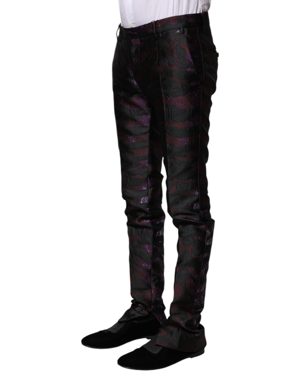 Pantalon à motifs en polyester multicolore de Dolce &amp; Gabbana