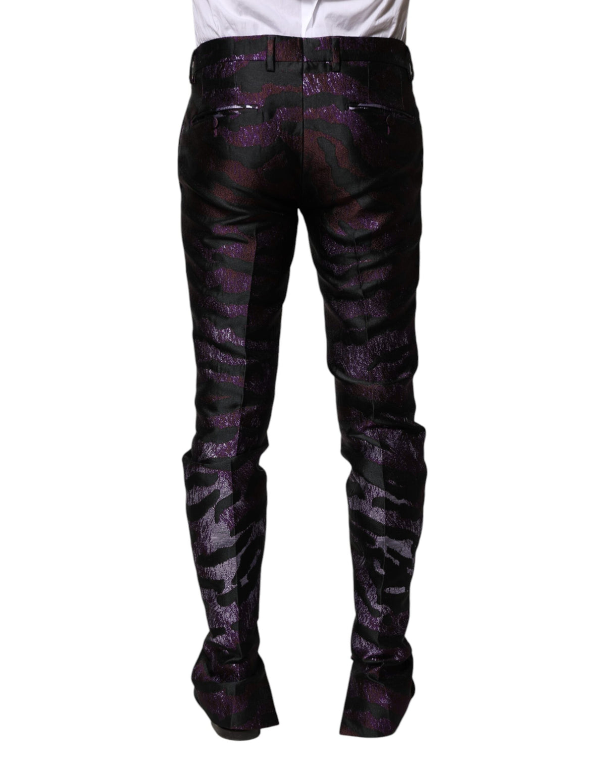 Pantalon à motifs en polyester multicolore de Dolce &amp; Gabbana