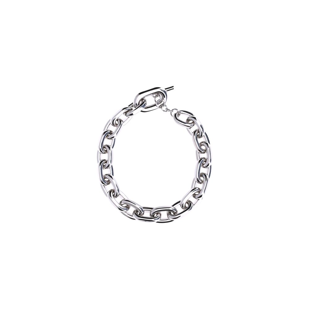 Collier XL en Chaîne en Aluminium Argent Rabanne - Élégance Audacieuse