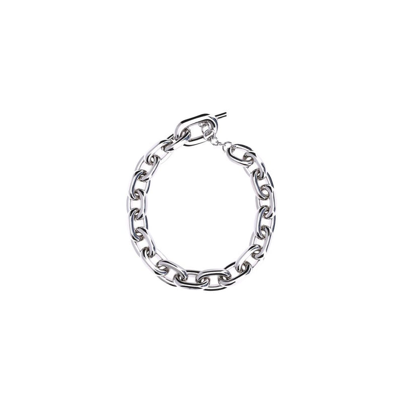 Collier XL en Chaîne en Aluminium Argent Rabanne - Élégance Audacieuse