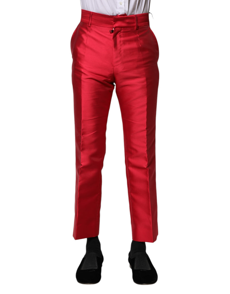 Pantalon-robe court en polyester rouge de Dolce &amp; Gabbana