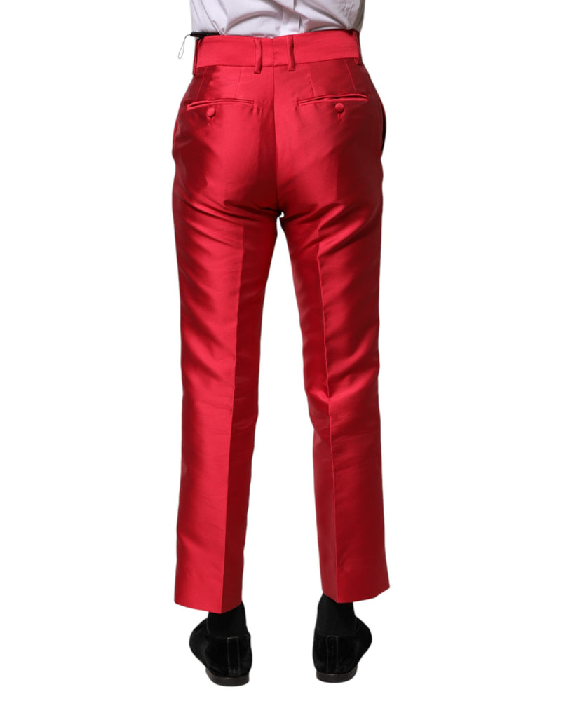 Pantalon-robe court en polyester rouge de Dolce &amp; Gabbana