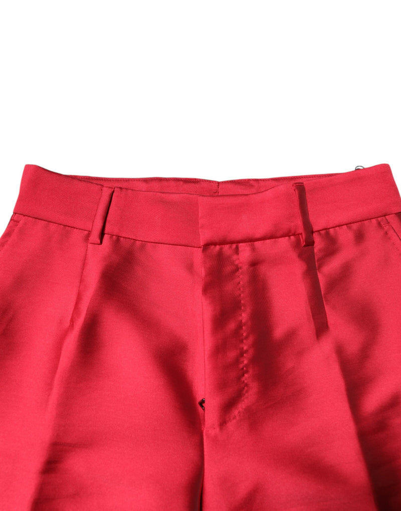 Pantalon-robe court en polyester rouge de Dolce &amp; Gabbana