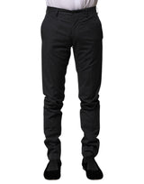 Pantalon habillé en coton rayé gris de Dolce &amp; Gabbana