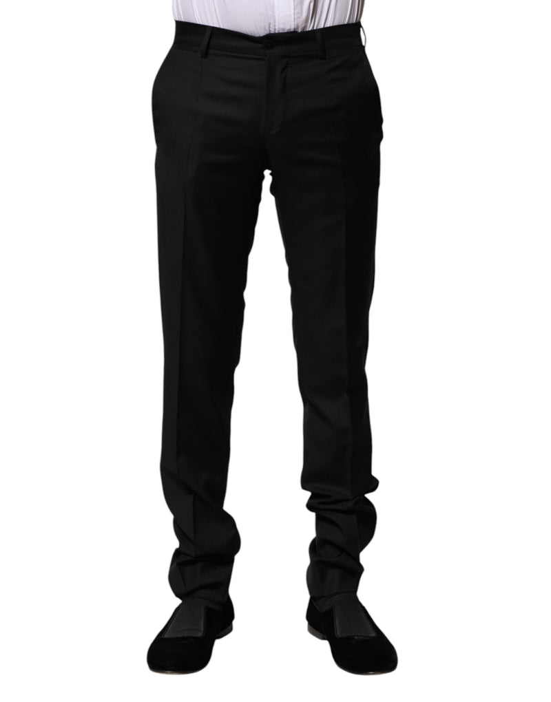 Pantalon habillé slim noir en laine pour homme de Dolce &amp; Gabbana