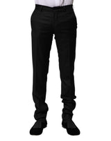 Pantalon habillé slim noir en laine pour homme de Dolce &amp; Gabbana