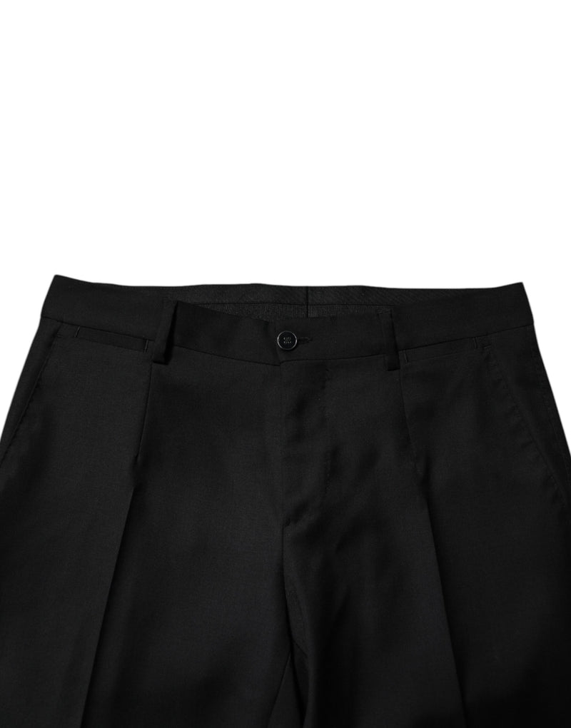 Pantalon habillé slim noir en laine pour homme de Dolce &amp; Gabbana