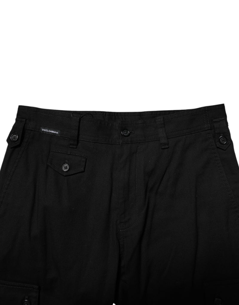 Pantalon Cropped Formel en Coton Noir pour Homme de Dolce &amp; Gabbana
