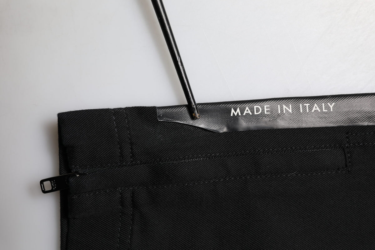 Pantalon Cropped Formel en Coton Noir pour Homme de Dolce &amp; Gabbana