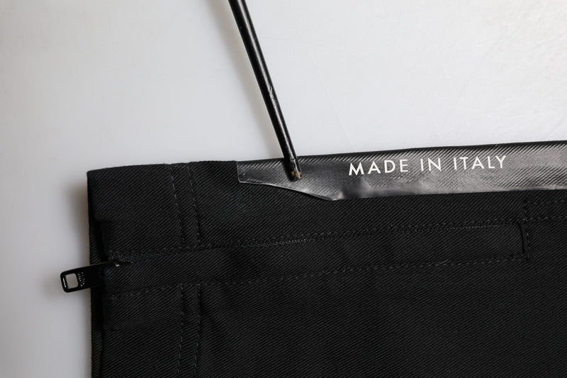 Pantalon Cropped Formel en Coton Noir pour Homme de Dolce &amp; Gabbana