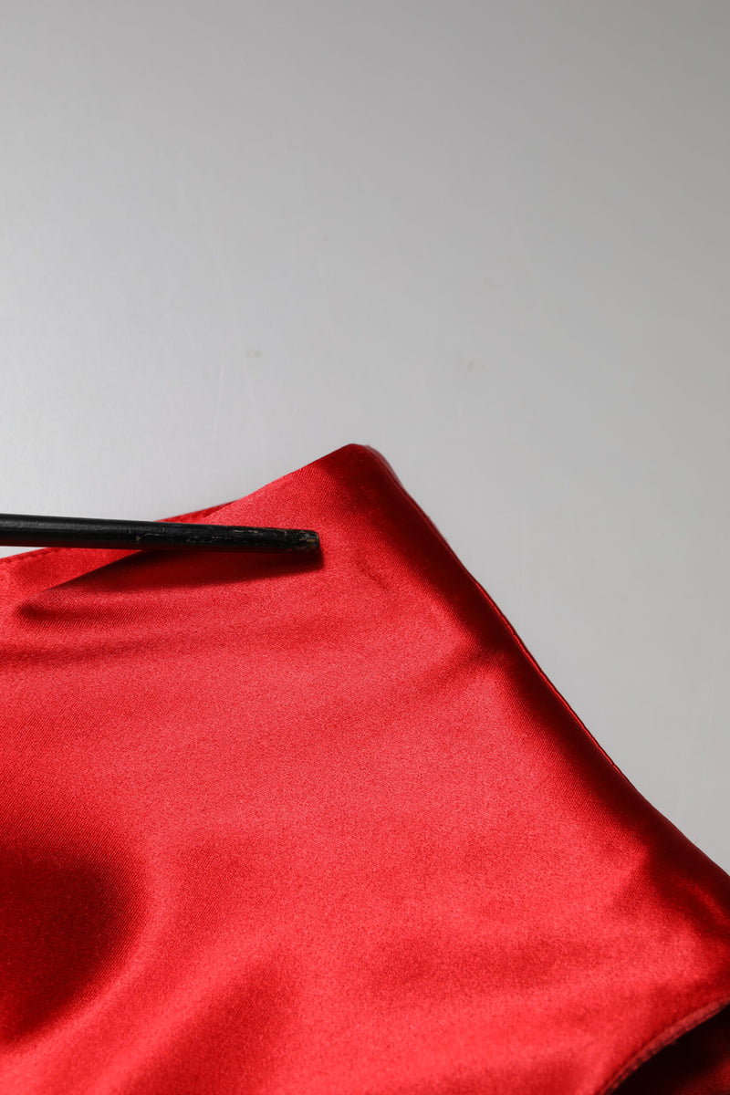 Robe Midi Sans Manches Rouge Dolce & Gabbana en Acétate