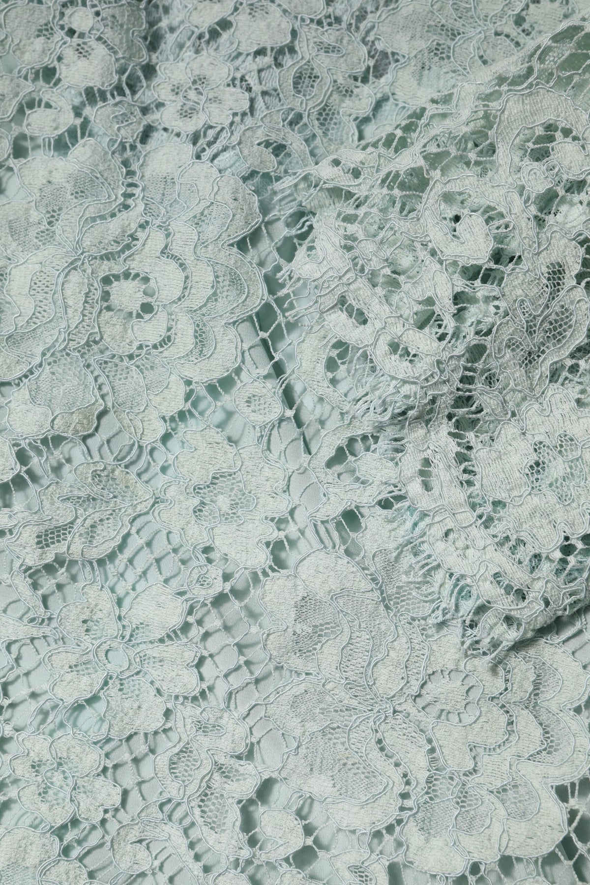 Dolce & Gabbana Blouse Top en Dentelle Florale Verte Menthe