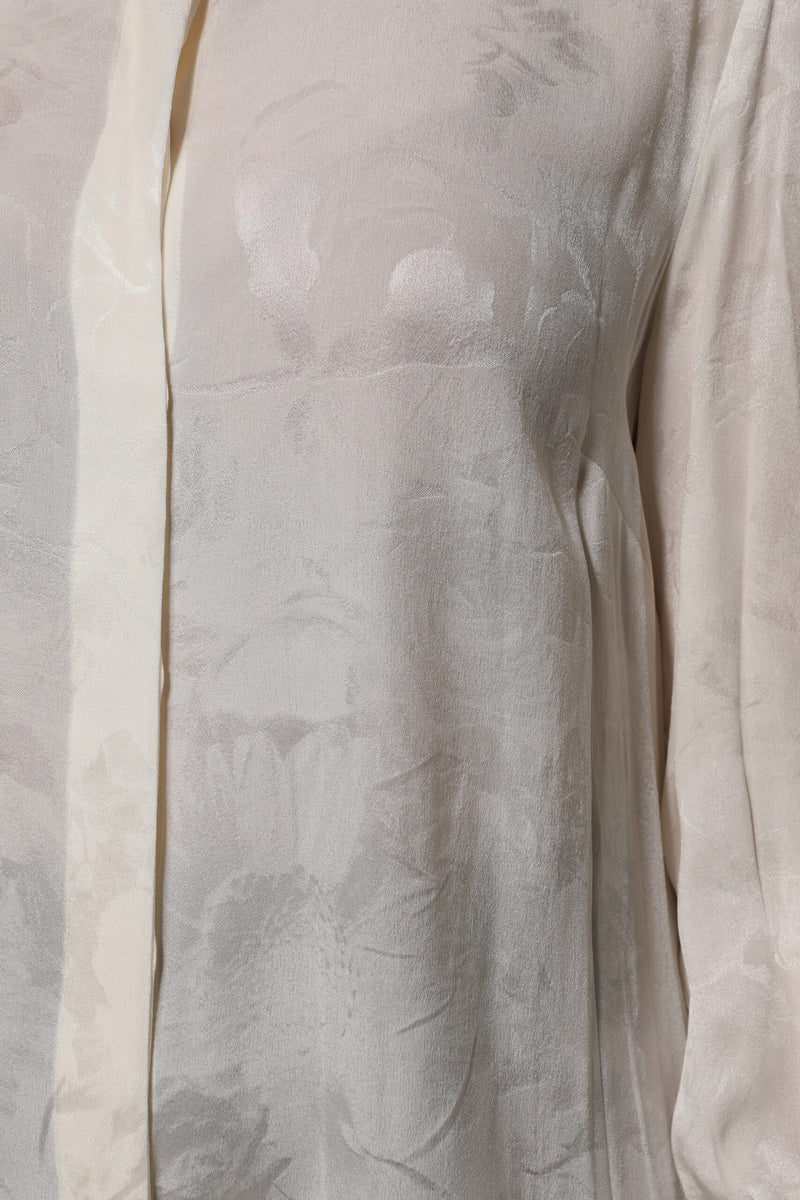 Dolce & Gabbana Blouse Top Femme à Manches Longues Boutonnée Blanche