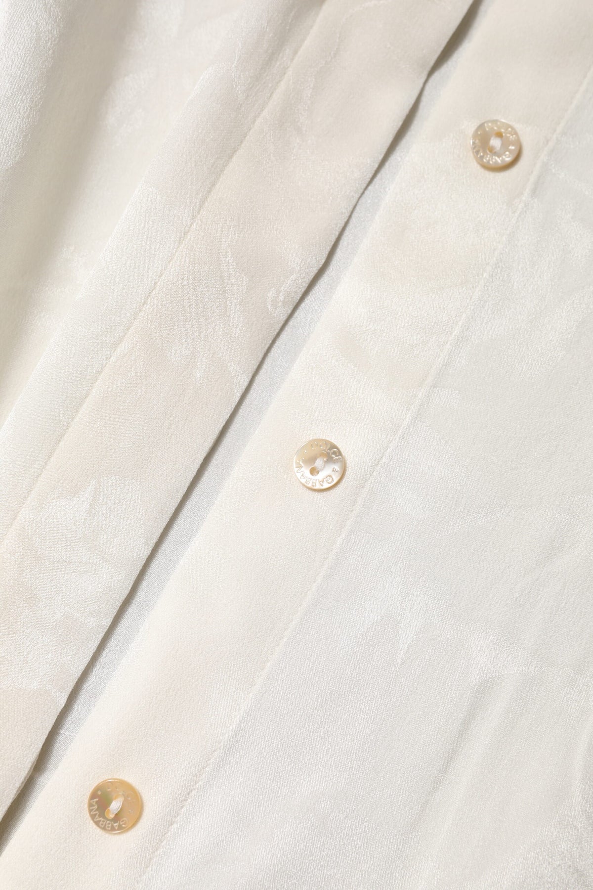 Dolce & Gabbana Blouse Top Femme à Manches Longues Boutonnée Blanche