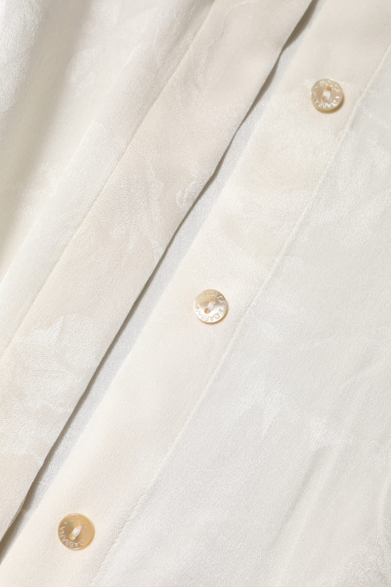 Dolce & Gabbana Blouse Top Femme à Manches Longues Boutonnée Blanche
