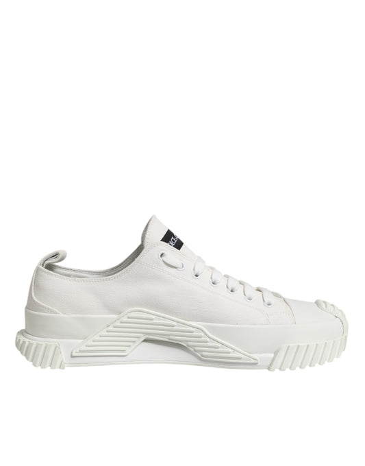 Dolce & Gabbana White Cotton NS1 Low Top Sneakers Shoes