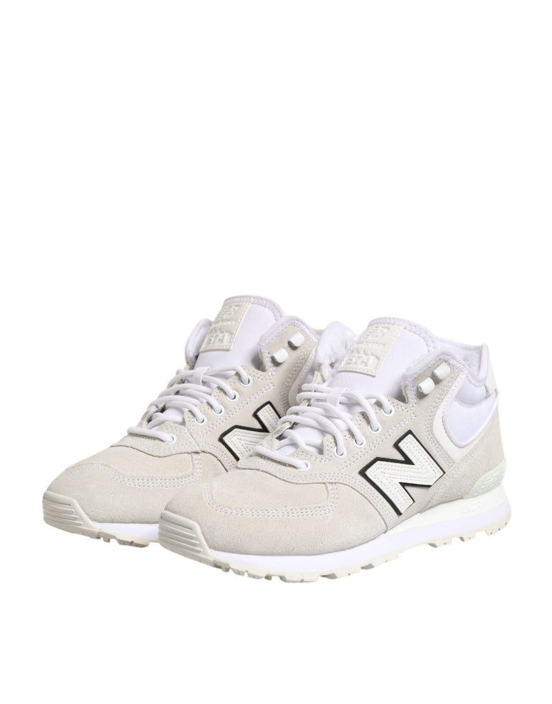 New Balance Off White Suede Sneakers - MV7278
