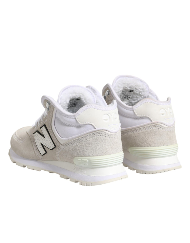 New Balance Off White Suede Sneakers - MV7278