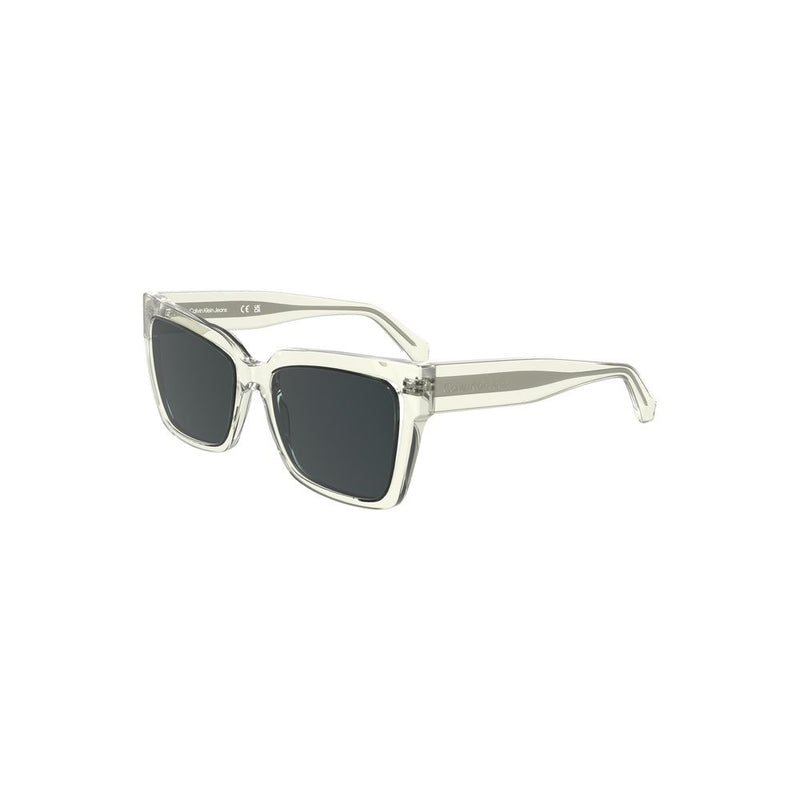 Lunettes de soleil pour homme en plastique transparent Calvin Klein