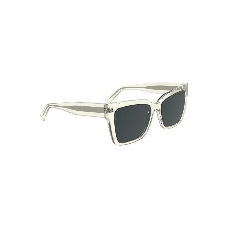 Lunettes de soleil pour homme en plastique transparent Calvin Klein